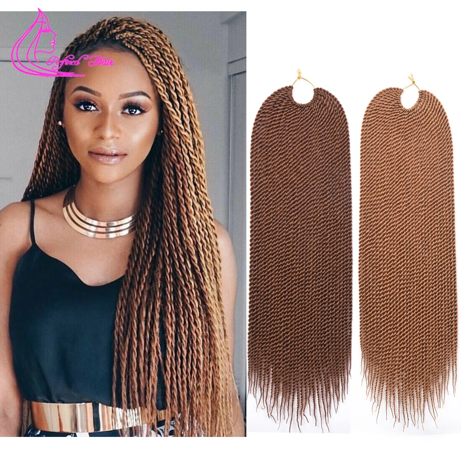 Refined Hair Synthetic Small Crochet Braids Senegalese Twist Braid  30roots/pc African Woman Girls' Braiding Hair Extensions - Synthetic Braiding  Hair(for Black) - AliExpress