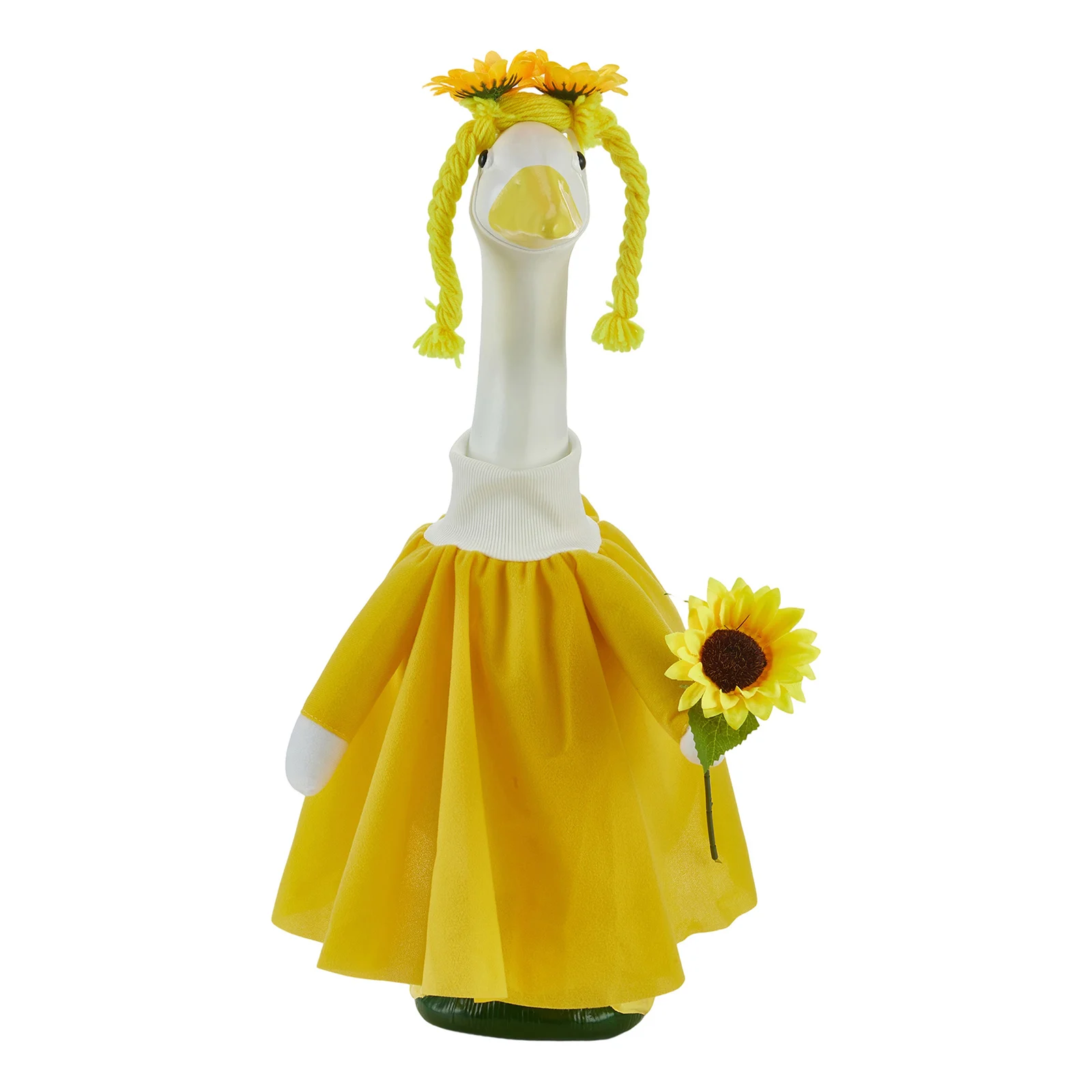 Sunflower Yellow Duck Costume Short Sleeve Low Neck Dress Daisy Flower Crown Headband Outdoor Party Decorations