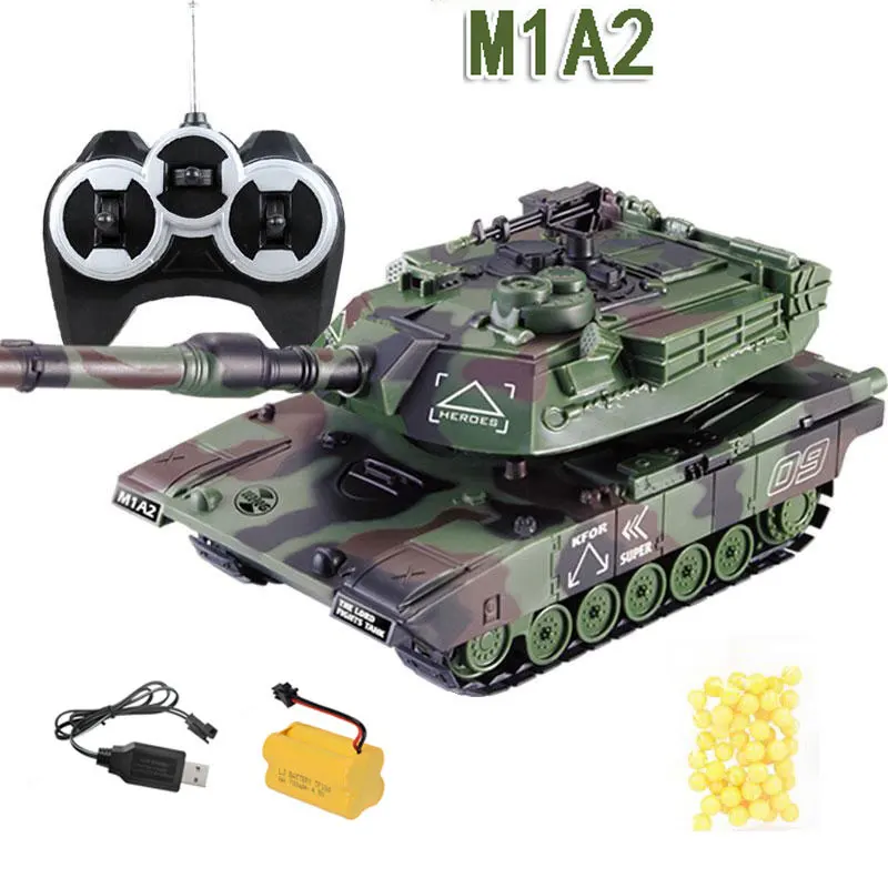 1:32 Remote Control Shooting Tank RC Battle Tank Heavy Large Interactive Military War With Shoot Bullets Electronic Car Boy Toy 2