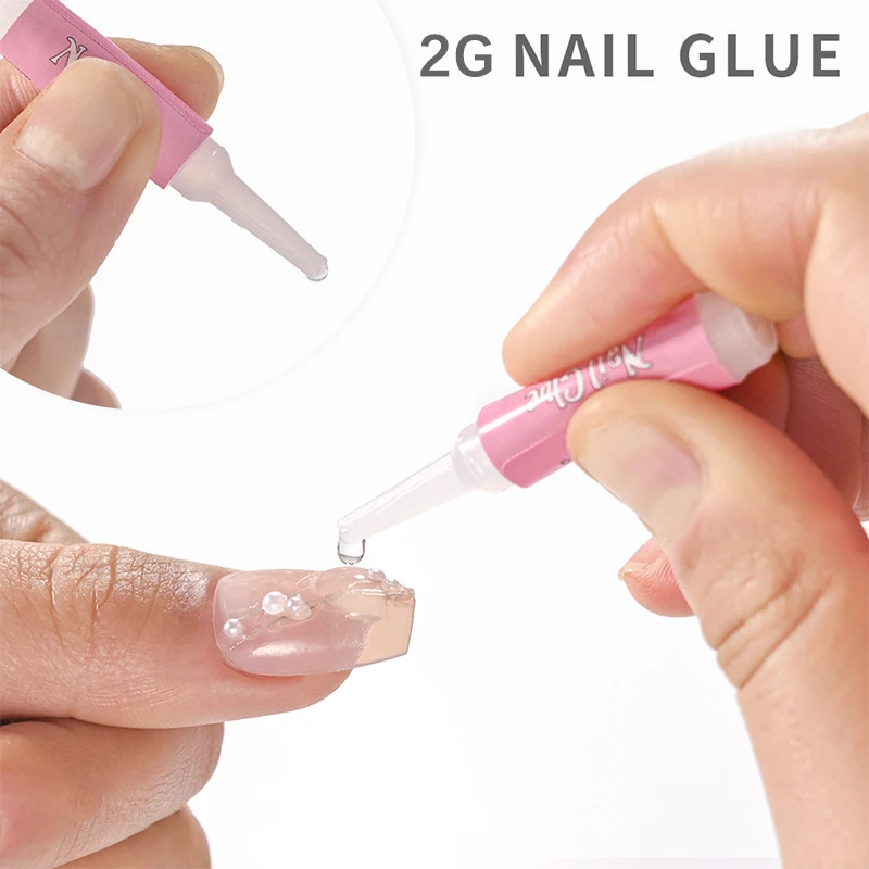 New Super Strong Nail Glue Set For False Nail Tips Acrylic Nails Press On Fake Nails Art Decoration Long Lasting Adhesion Gel 4