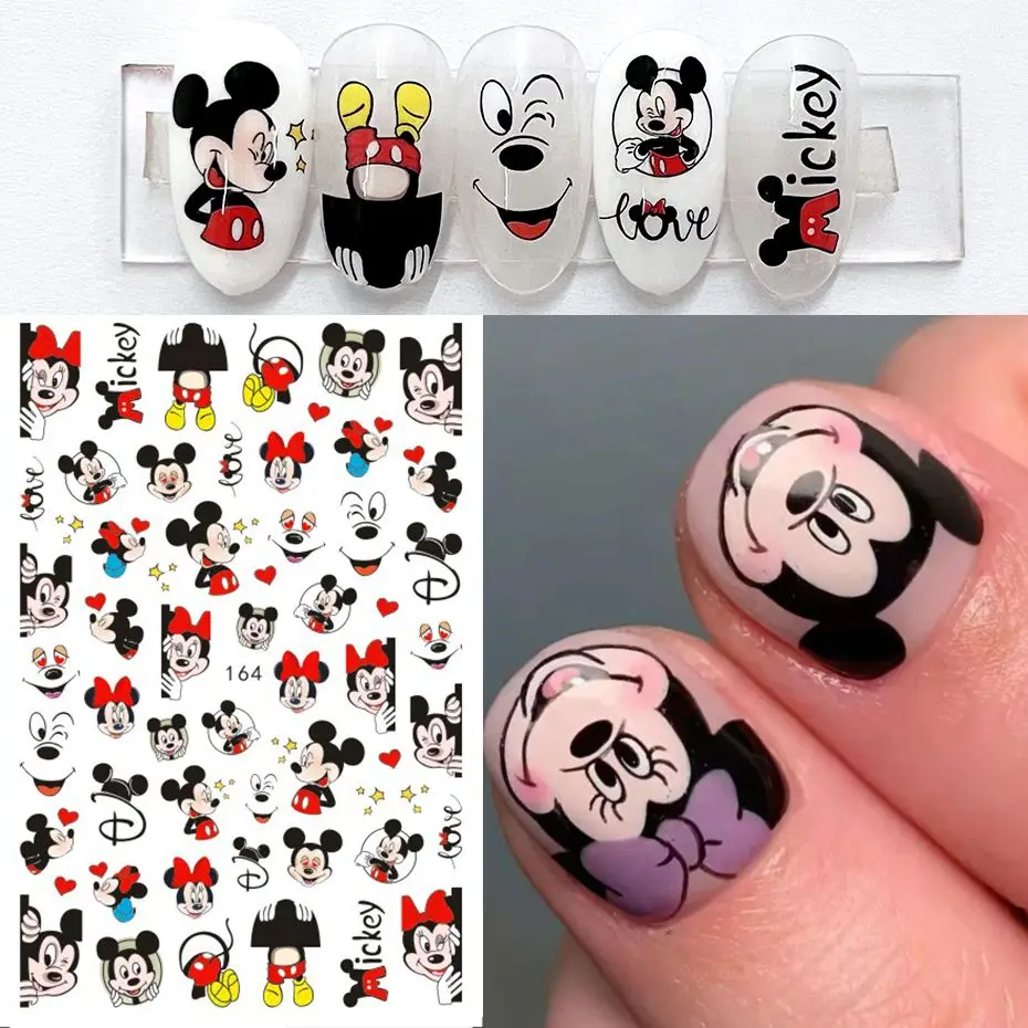 1PCSMickeyandMinnie3DStickersDisneyNailStickerNailAccessories