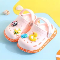 Summer Kids Sandals Cute Boy Girl Mules Cartoon Baby Rubber Soft Sole Beach Slippers Flat Children's Garden Shoes Toddler Crib 3