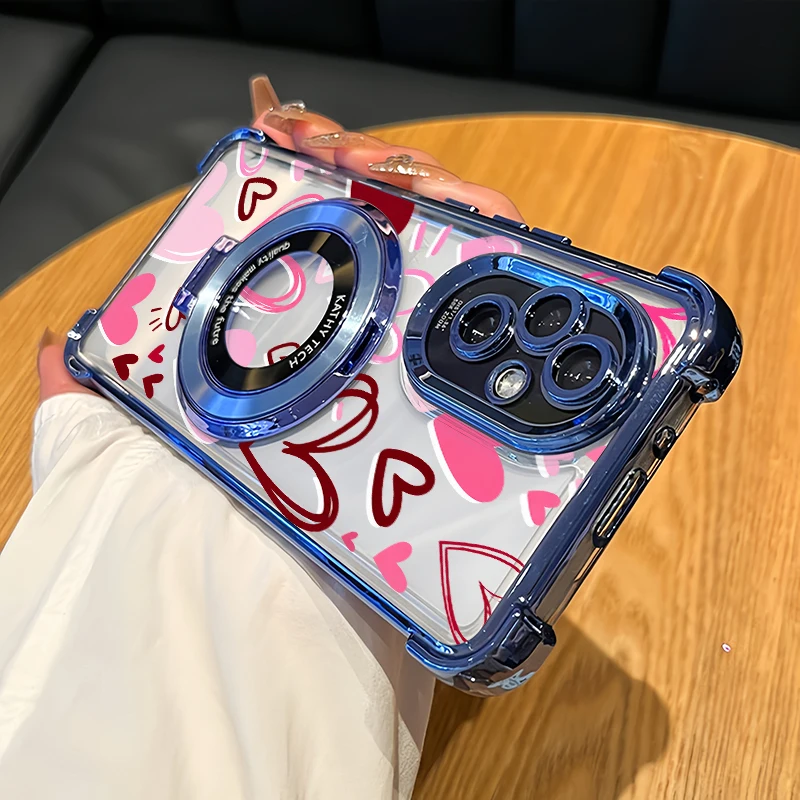 Modern Romance Hearts Design Anti-Drop TPU Phone Case