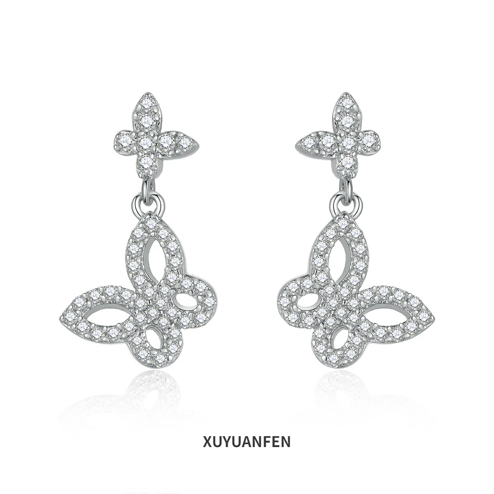 

XUYUANFEN2023 New Women's Butterfly Earrings, Popular in Europe and America, Bow Knot, Small and Versatile, Fashionable