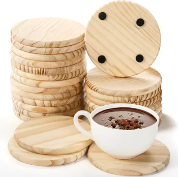 Round Blank Wooden Coasters 1