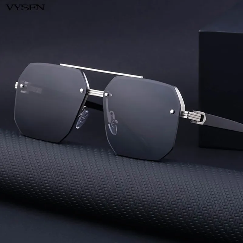 

Retro Metal Rimless Sunglasses Men Women Square Sun Glasses 2023 Luxury Brand Frameless Irregulae Sunglass Male Fashion Shades