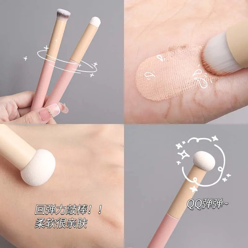 1/3pcs 스폰지 메이크업 브러쉬 버섯 모양의 헤드 소프트 컨실러 브러쉬 드라이 웨트 이중 목적 다목적 컨투어 립 브러쉬 화장품