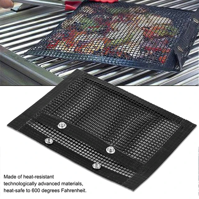 Nem Tapadó Hálógrill Táska Grill Szőnyeg Újrafelhasználható Bbq Zöldség Hús Főző Tasak Hőálló Kiegészítők Szerszámok - Image 3