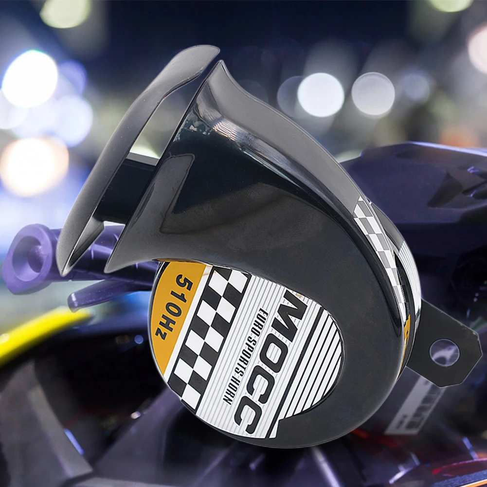 12V Snail Air Horn Loud Universal Motorcycel Horn 130dB 510hz Electric Snail Horn for Motorcycle Car for Motorbike Truck Vehicle