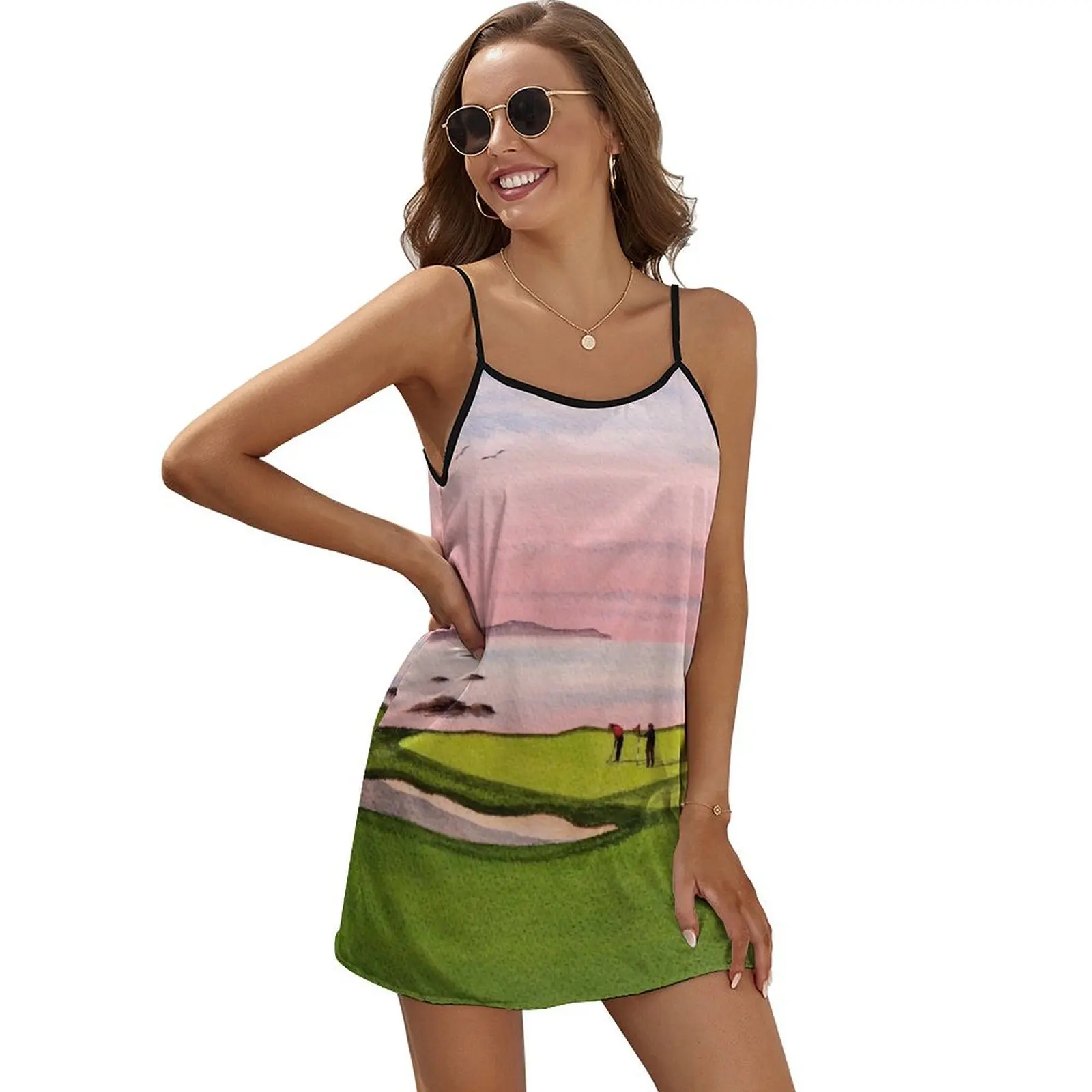

Pebble Beach Golf Course 8th Hole Sleeveless Dress long dress women Dress woman fairy dresses for special events
