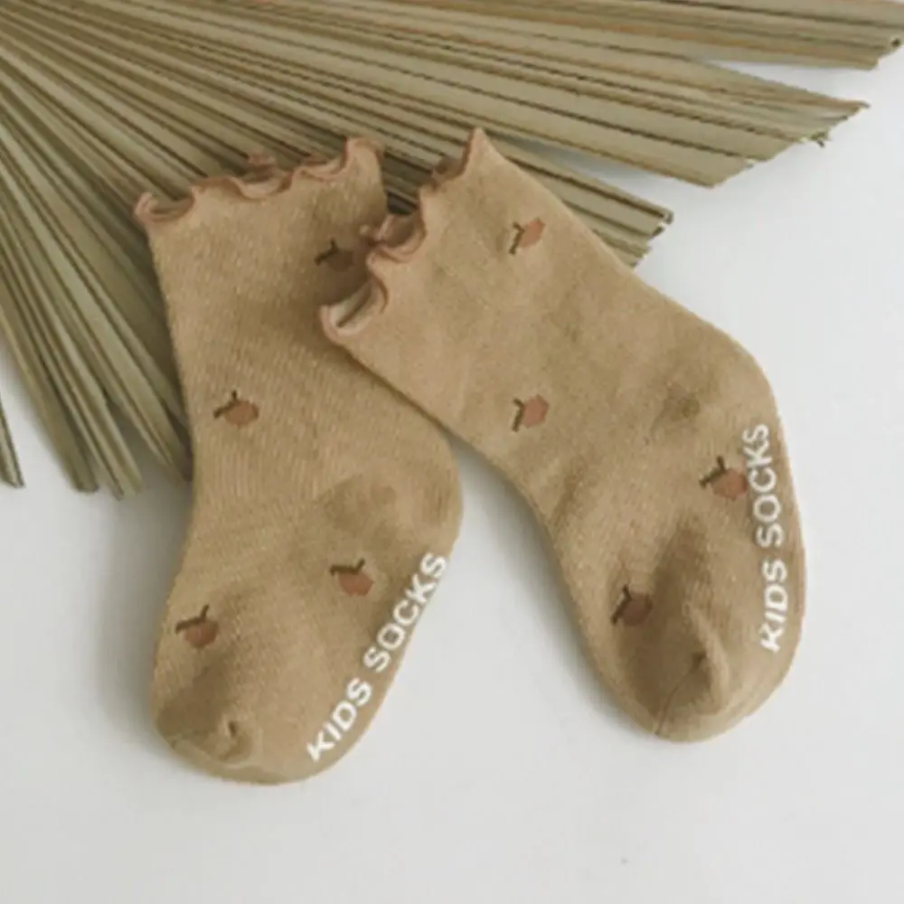 5Pairs Soft Flower Baby Cotton Socks Pleated Breathable Toddle Short Tube Socks Cute Autumn Spring Kids Cartoon Socks Newborn