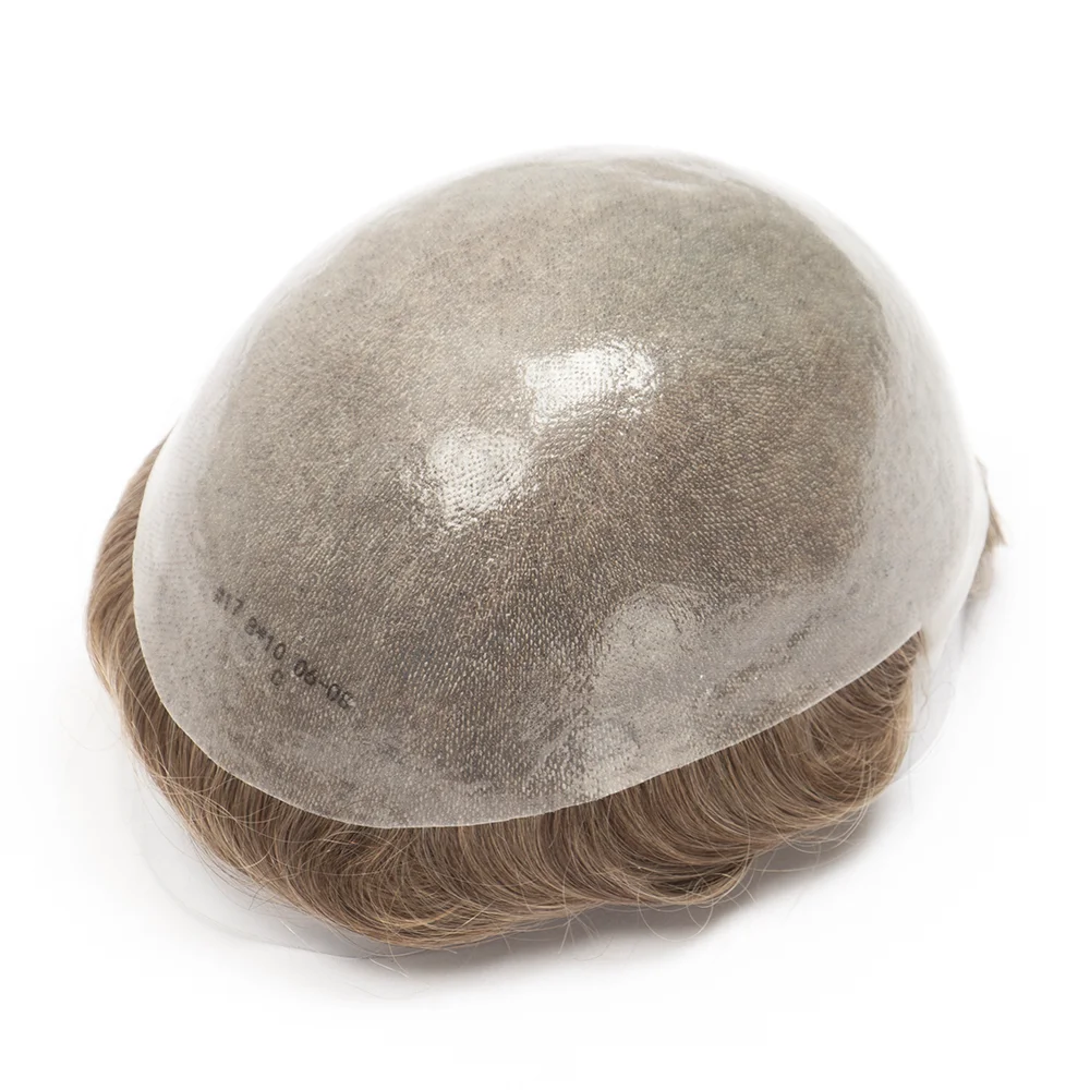 Human Hair Toupee Men Capillary Prosthesis Wigs Replacement Pieces