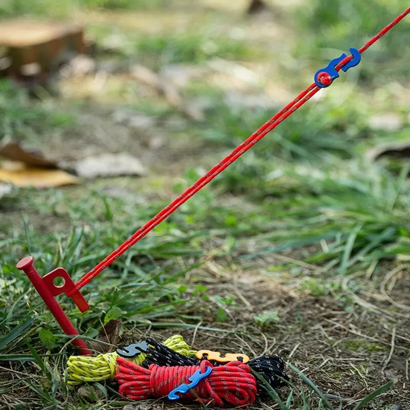 Corde De Tente Ru00e9flu00e9chissante, Corde De Camping Pour Camping En Plein Air Randonnee Auvent Tente Jaune 4 Pieces 96617300