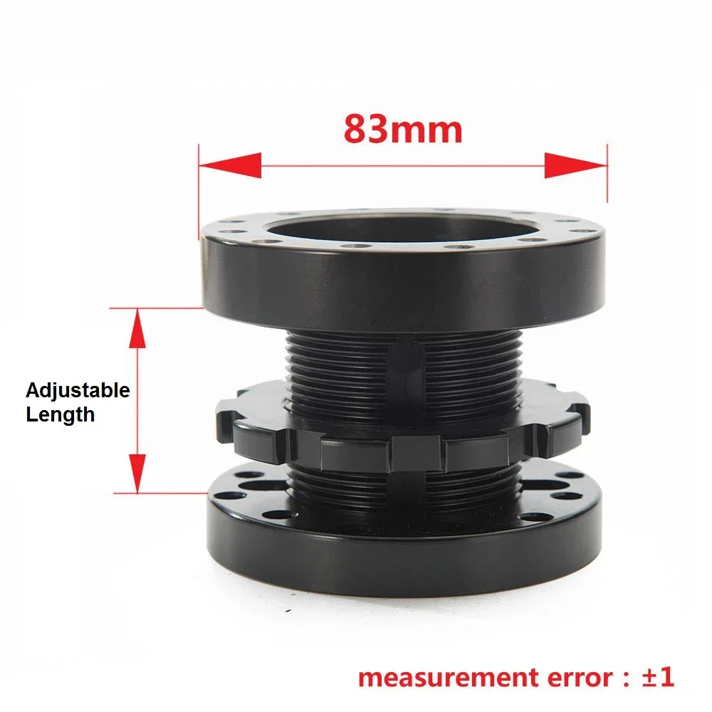 1.7-3 Silver Adjustable Steering Wheel Hub Extension Spacer For Honda Acura