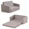 Kids Sofa Couch Toddler Boys Girls 2-in-1 Convertible Sofa Lounger Children Sofa 4