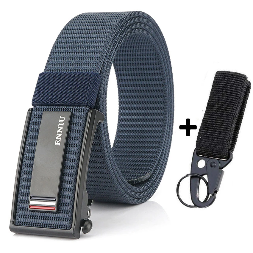 mens fabric belts New Fashion Men's Belt Top Quality Comfortable Nylon Belts For Men Metal Automatic Buckle Young Canvas Tactical Designer Belt leather belt price Belts