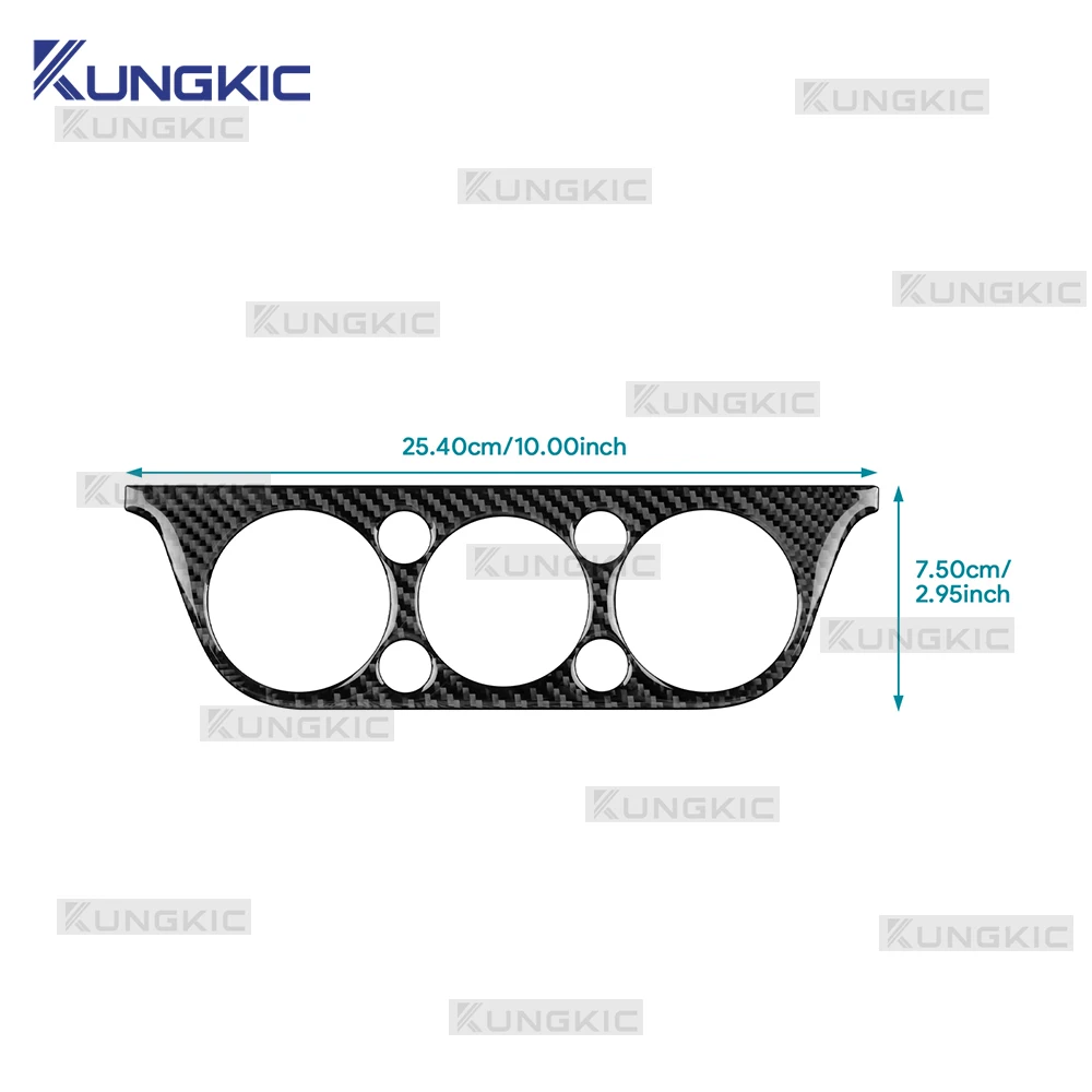 Premium Real Soft Carbon Fiber Sticker for Car Central Control AC Frame