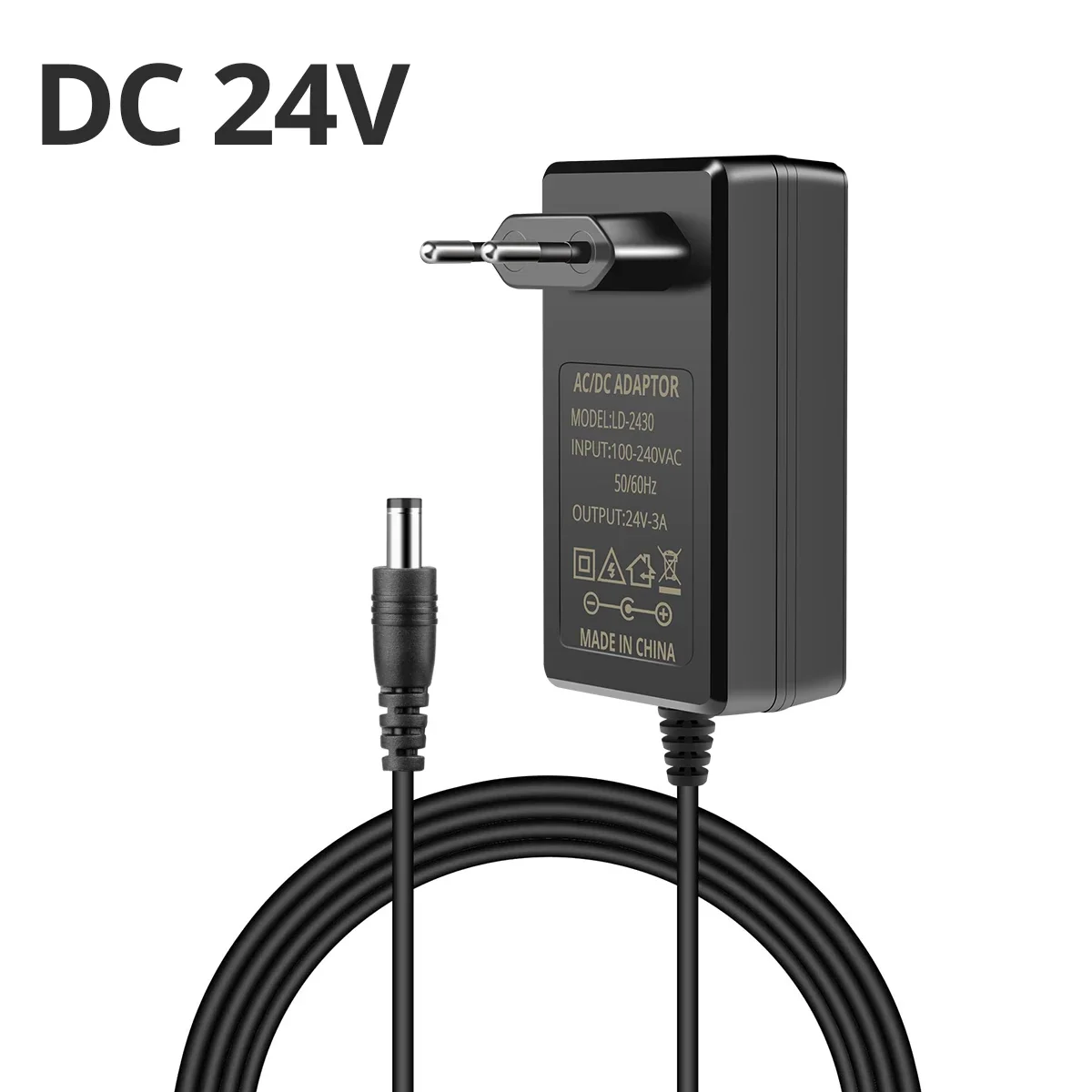 LED Driver AC 100V-240V to DC 24V 2A 3A Lighting Transformers Switching ...