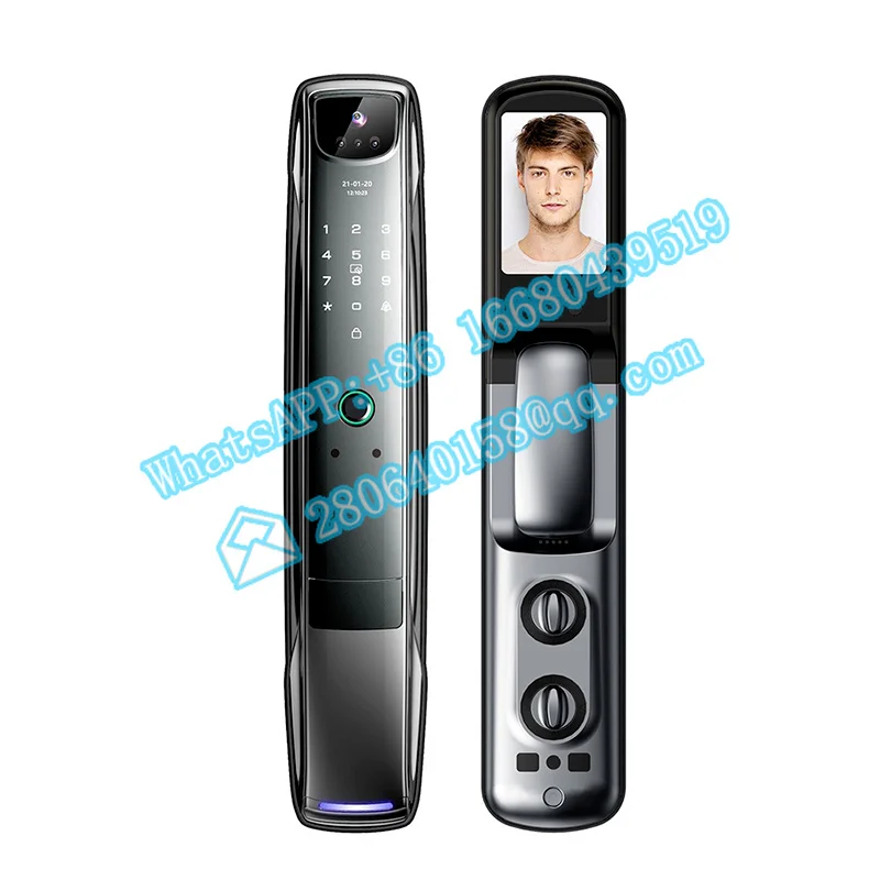 Fully automatic password fingerprint lock 3D face recognition smart  home anti-theft door