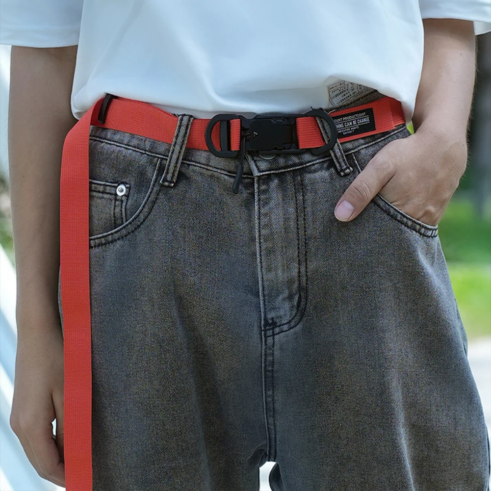 2.5cm 나일론 캐주얼 벨트 퀵 릴리스 마그네틱 허리 벨트 바지 코르셋 청바지용 다기능 패션 허리띠