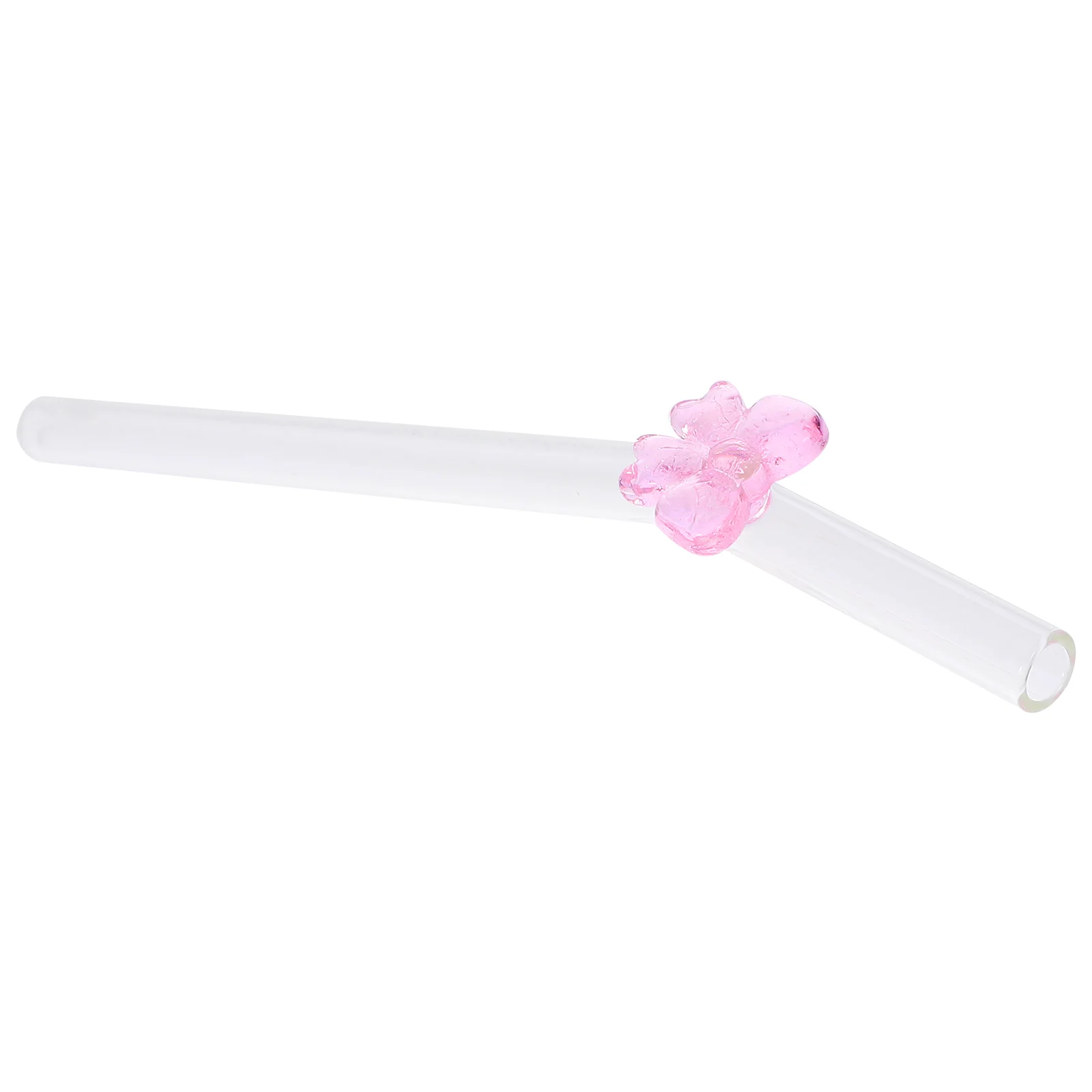 Bowknot Glass Straw Reusable Bowknot Glass Straw Drinking