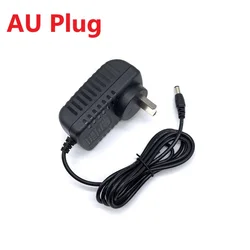 Universal Power Adapter 12V 2A Charger with Interchangeable Plugs for Electronics and Devices (AU Plug)