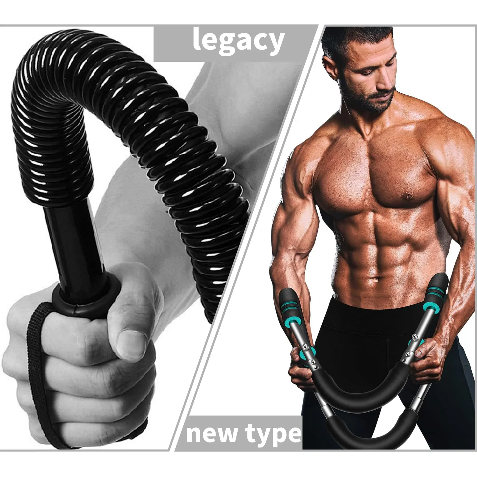 Portable Spring Resistance Arm Trainer, Adjustable Forearm Strengthener Arm Exercise Equipment Chest Workout Equipment