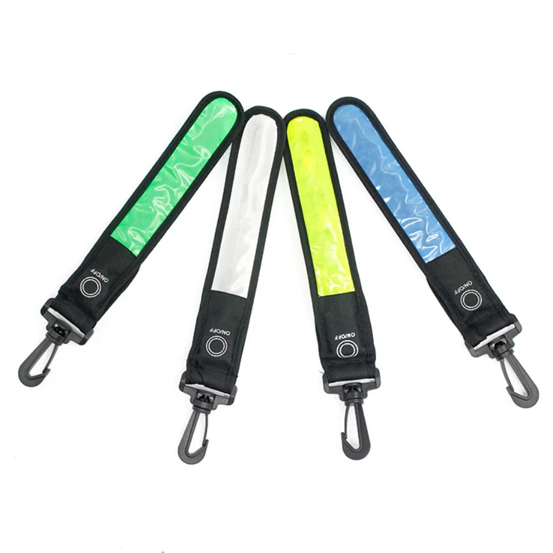 LED Light Reflective Belt Strap Night Outdoor Accessories Reflective Lighting Pendant Decor Hot Sale Sports Safety Bag Pendant