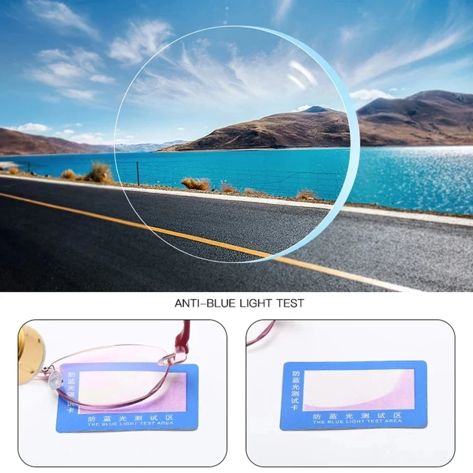 NONOR Thin Reading Glasses Phone Sticker Men Metal +100 To +300 Women Square Computer Eyeglass Anti Blue Light