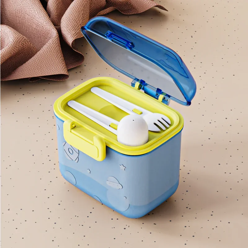 Portable Baby Food Storage Box Cartoon Infant Milk Powder Box Toddler Snack Container Sealing Cereal Storage Organizer