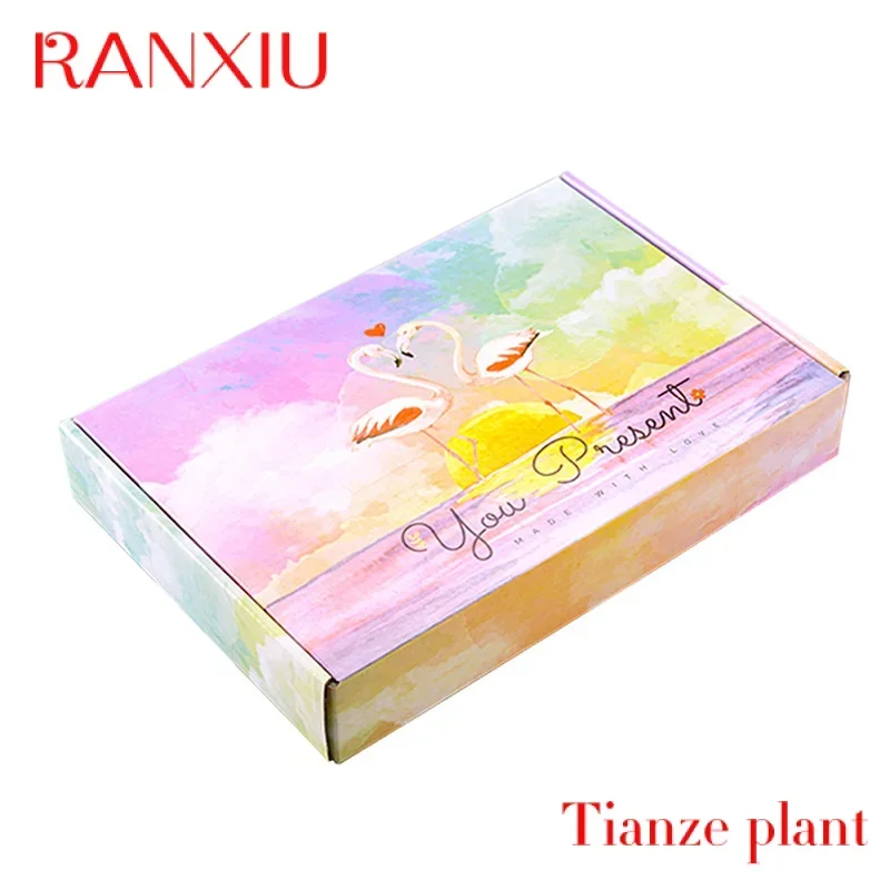 

Custom New arrival OEM ODM YANYI Eco friendly custom print logo personalised Clothing gift fold cardboard corrugated box