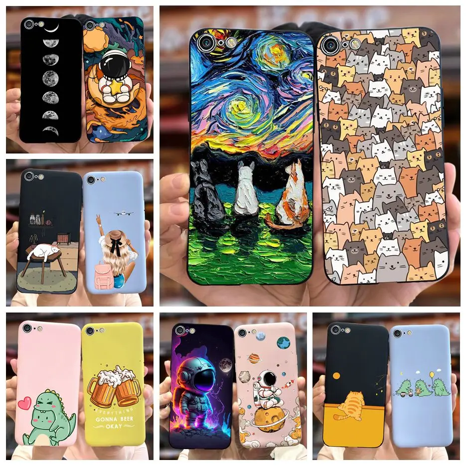 Per Apple Iphone Se 2020 Custodia Elegante Cover Posteriore Dipinta Con Caramelle 4.7 ''Custodia Morbida In Silicone Tpu Per Iphone Se 2022 2020 Funda