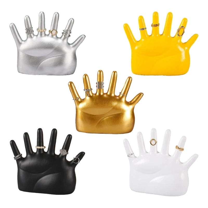 

652F Functional Hand Jewelry Resin Material Bracelet and Rings Holder Rings Stands Jewelry Display Stand for Table