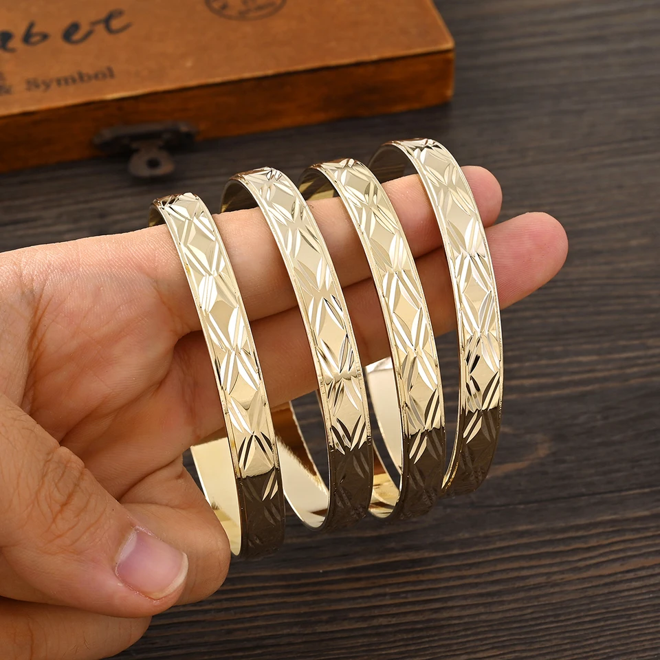 65MM 9K Gold Color Plain Habesha Top Selling Adult Size Simple