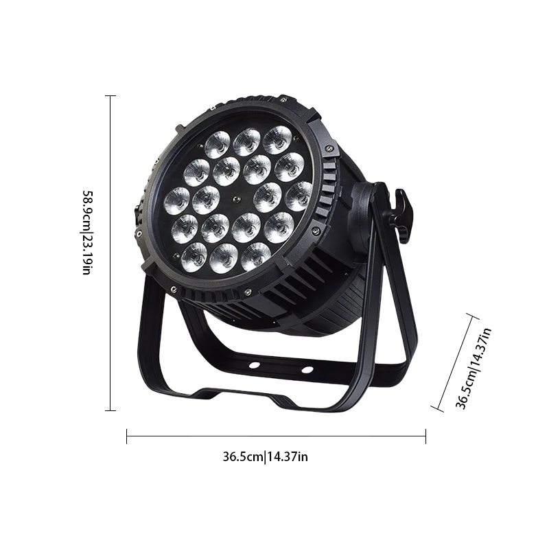 18x12W RGBW IP65 Waterproof Par Light LED Stage Light DMX Control DJ Disco Equipment Lighting