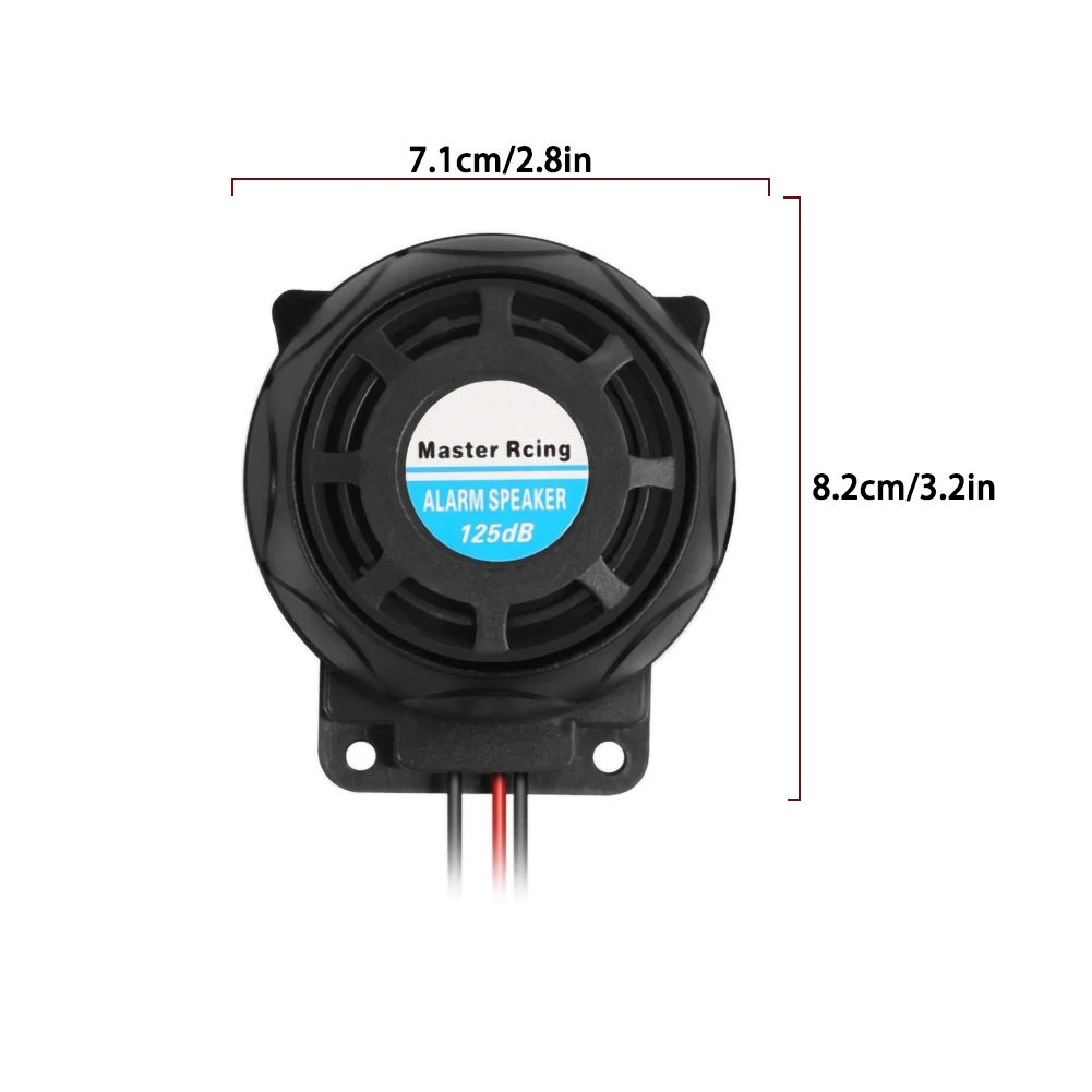 105-125dB Motorcycle Burglar Alarm Dual Remote Control Alarm Horn Anti-Theft Security System 12V