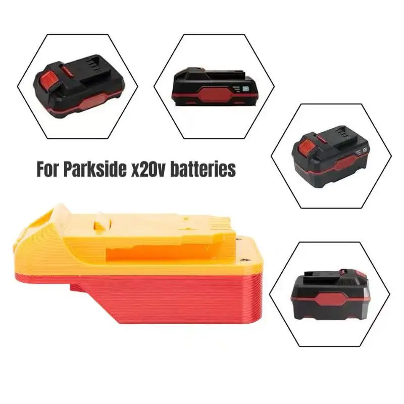Lidl Parkside X20V 리튬 어댑터 용 배터리 변환기 어댑터 배터리 및 도구 없이 Dewalt 18v 도구로 변환)
