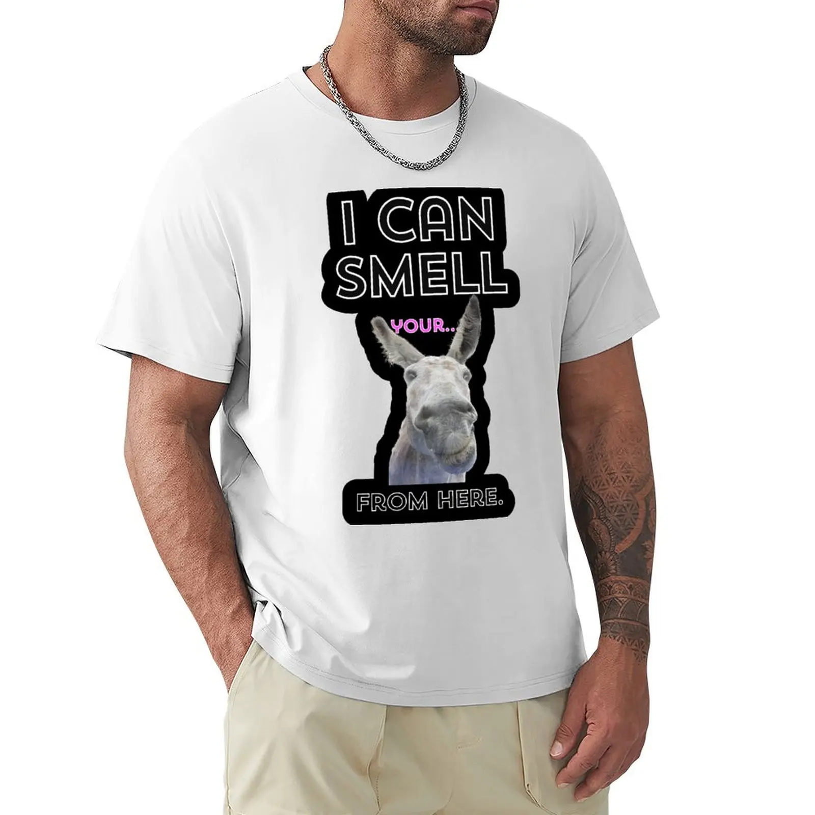 

Peaceful Pastures Donkey Rescue I Can Smell Your ... From Here T-shirt customs plus size tops Men's cotton t-shirt