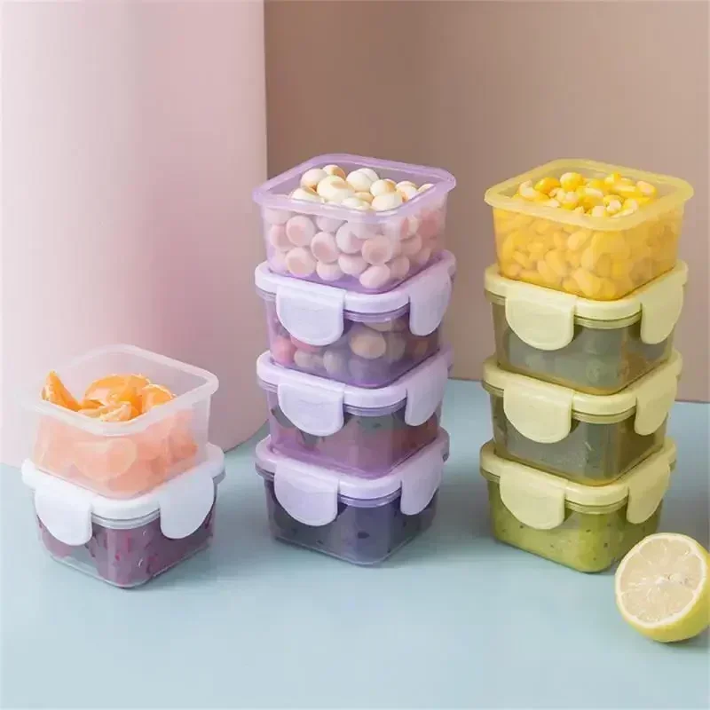 Mini Food Storage Containers Leakproof Lids Condiment Sauce