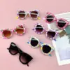 Fashionable New Travel Bag Flower Children's Sunglasses Anti UV Baby Boys And Girls Eye Protection Glasses 1
