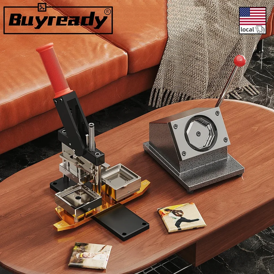 Square Refrigerator Badge Magnet Maker Machine