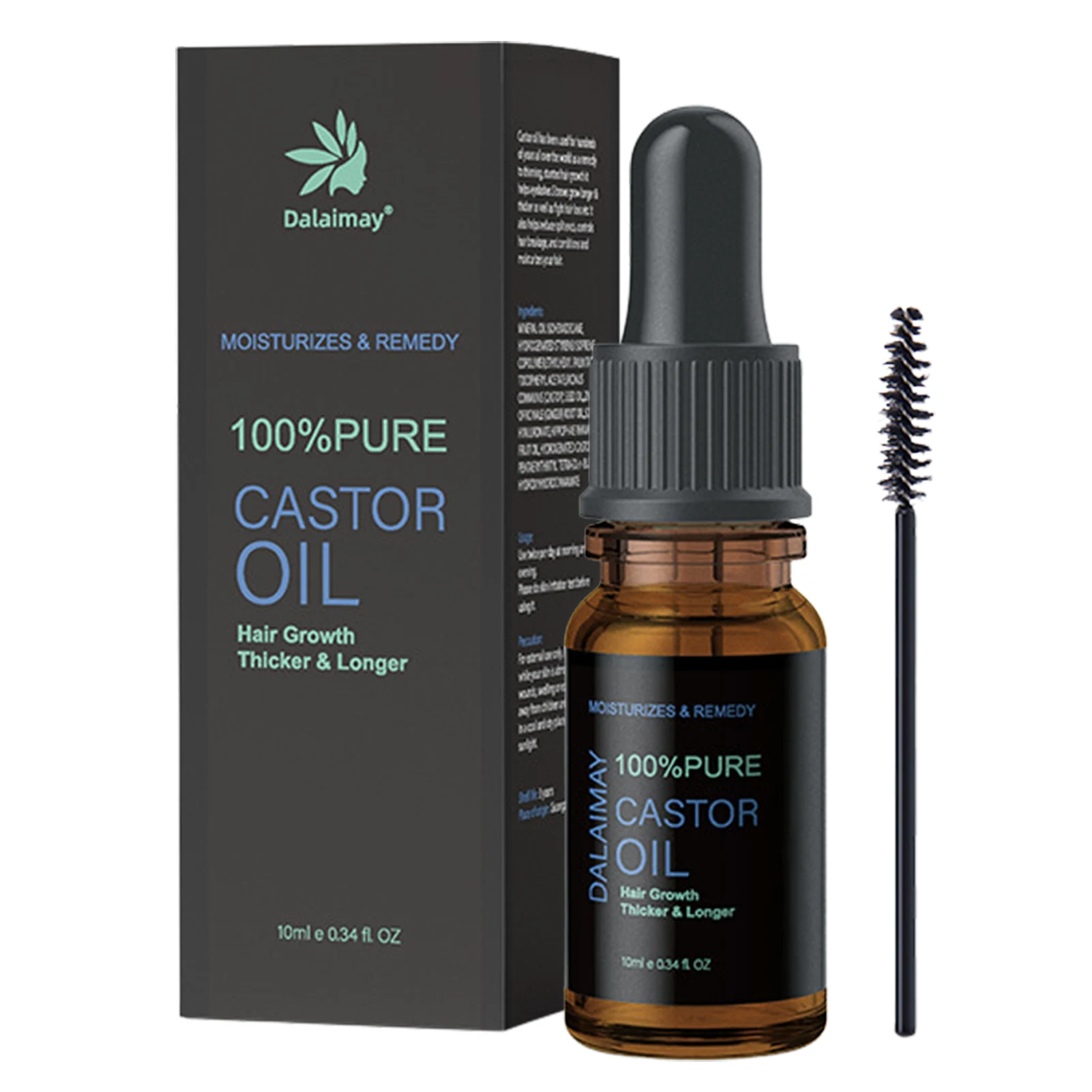 

10ml Natural Pure Castor Oil Eyelashes Growth Serum HairTreatment Eyebrow Fast Growth Essential Oil Makeup Eyelash Enhancer