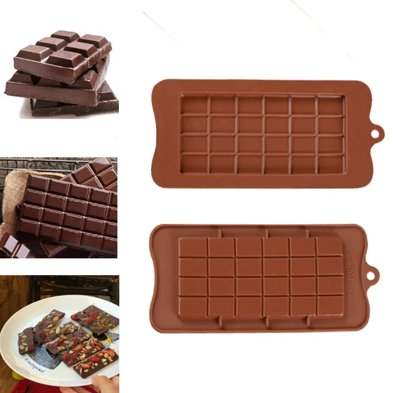 

New Chocolate Mold Bakeware Biscuit Candy Moulds High Quality Square Eco-Friendly Silicone Cake Cookie DIY Food Grade 24 Cavity