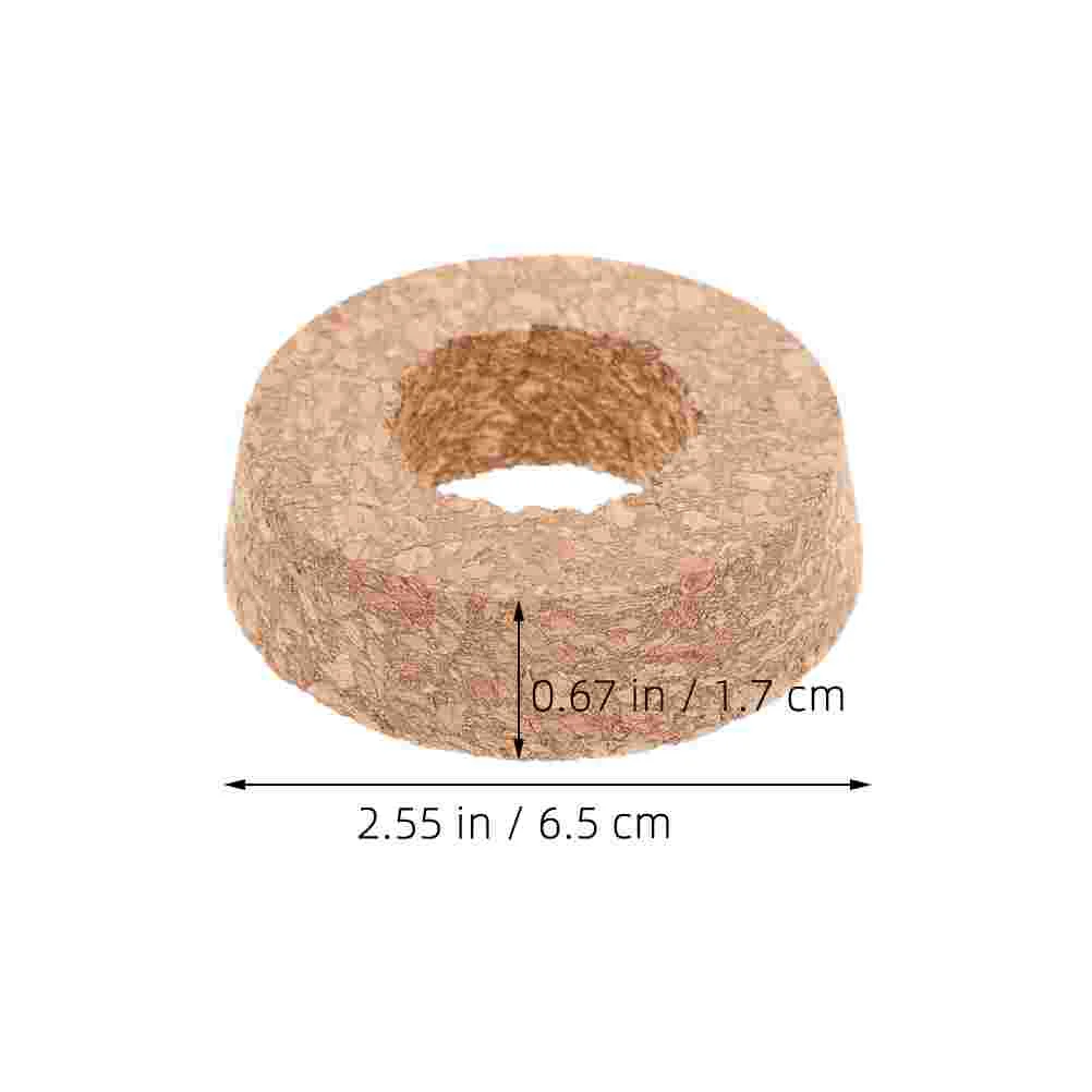 6 Pcs Indoor Hydroponic Vase Block Terrarium Cork Lid Wood for Bottles Glass Planter 3