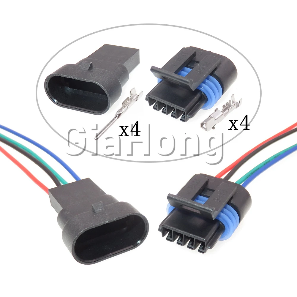 

1 Set 4 Ways Starter Auto Parts 12162833 12162834 Automobile Intake Pressure Sensor Wire Cable Socket Car Sealed Connector