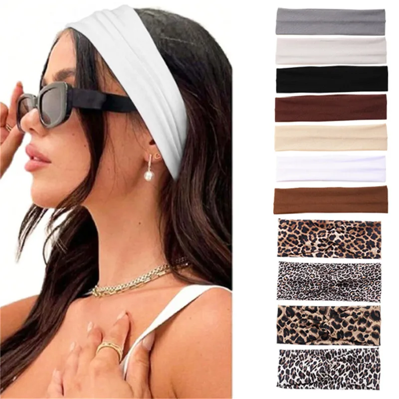 Four Seasons Sports Yoga Headband Solid Women Men Running Absorb Sweat Band Hair Bands Elastic Fitness Makeup Headband