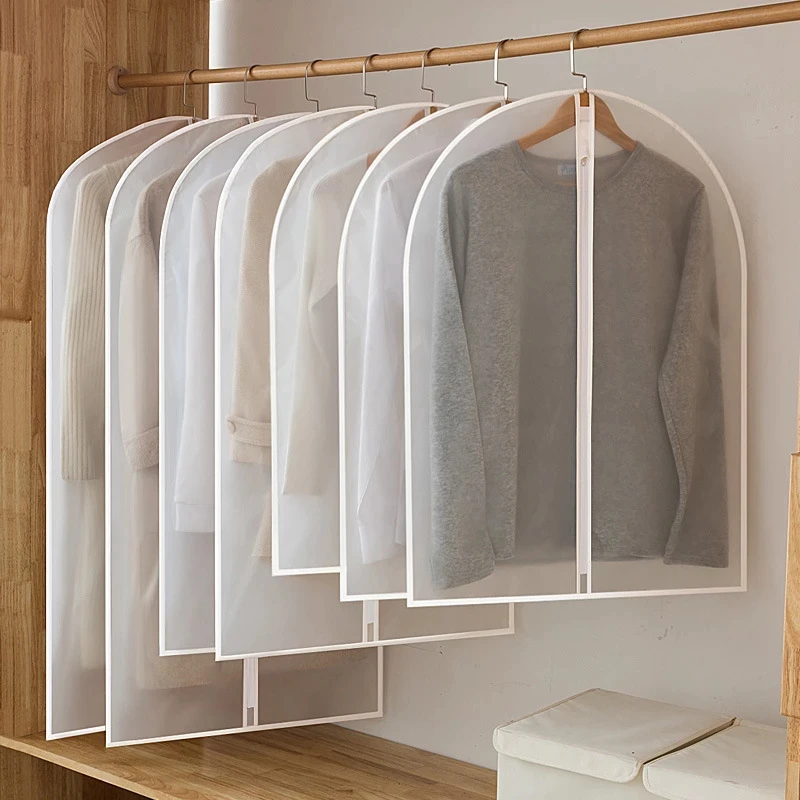 Hanging Clothes Bag Garment Bag Organizer Storage With Clear Pvc Windows  Garment Rack Cover Dust-proof Clothes Cover For Suit Coats Jackets Dress  Clos