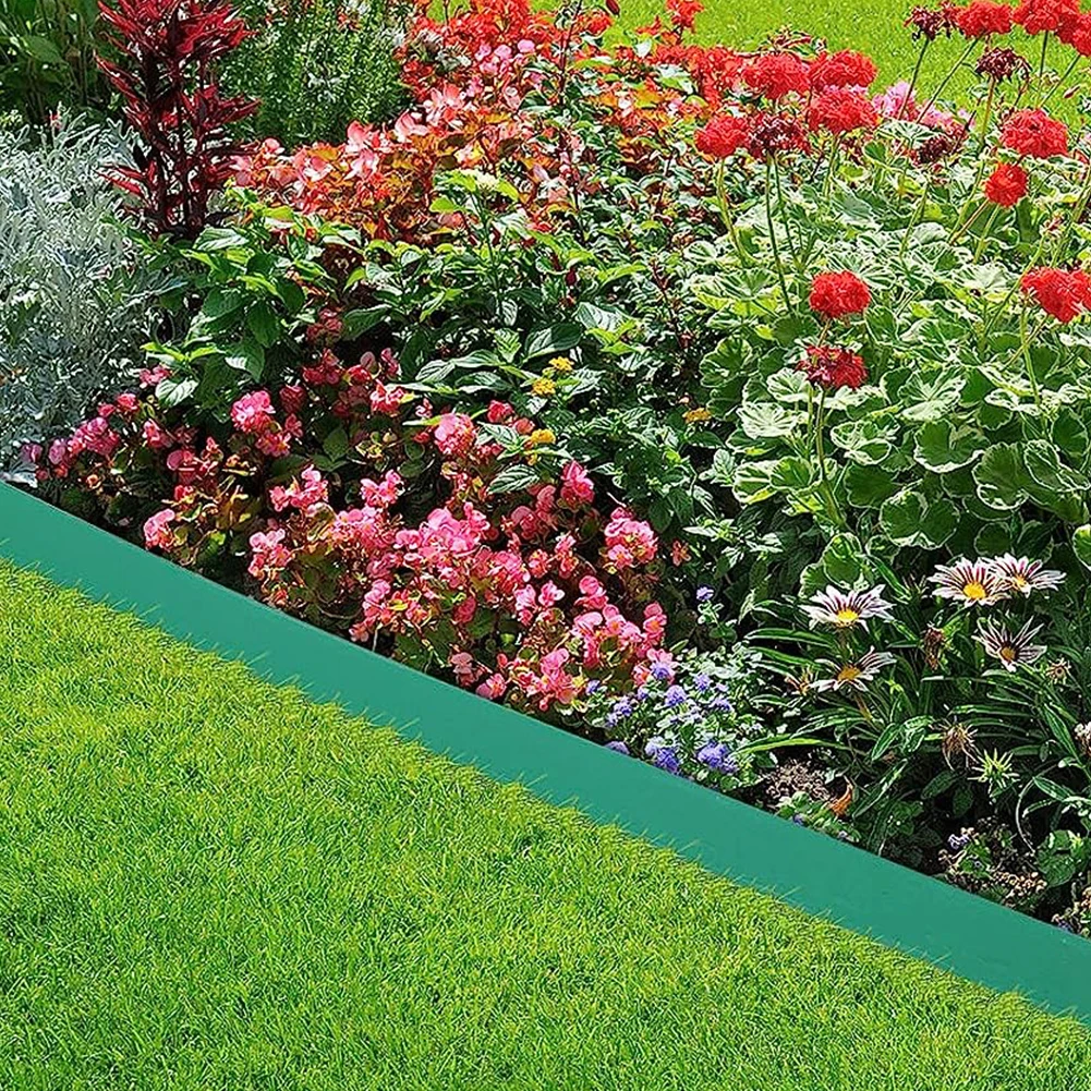 【Breeins】Landscape Edging Length No Digging Garden Edging Kit Include 15/30 Spikes, Premium Yard Edging Fence with One Spike p