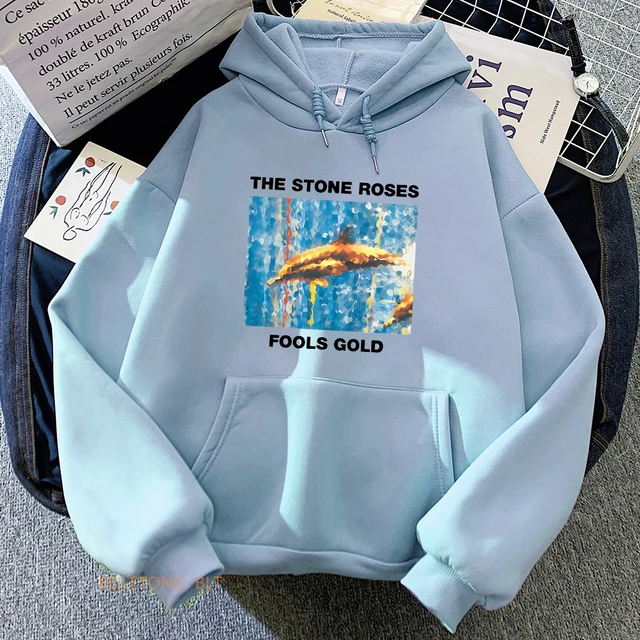 The Stone Roses Fools Gold Hoodies Blue Whale Cartoon Printing Sweatshirts  Long Sleeve Winter Hooded Pullovers Graphic Hoodie - AliExpress