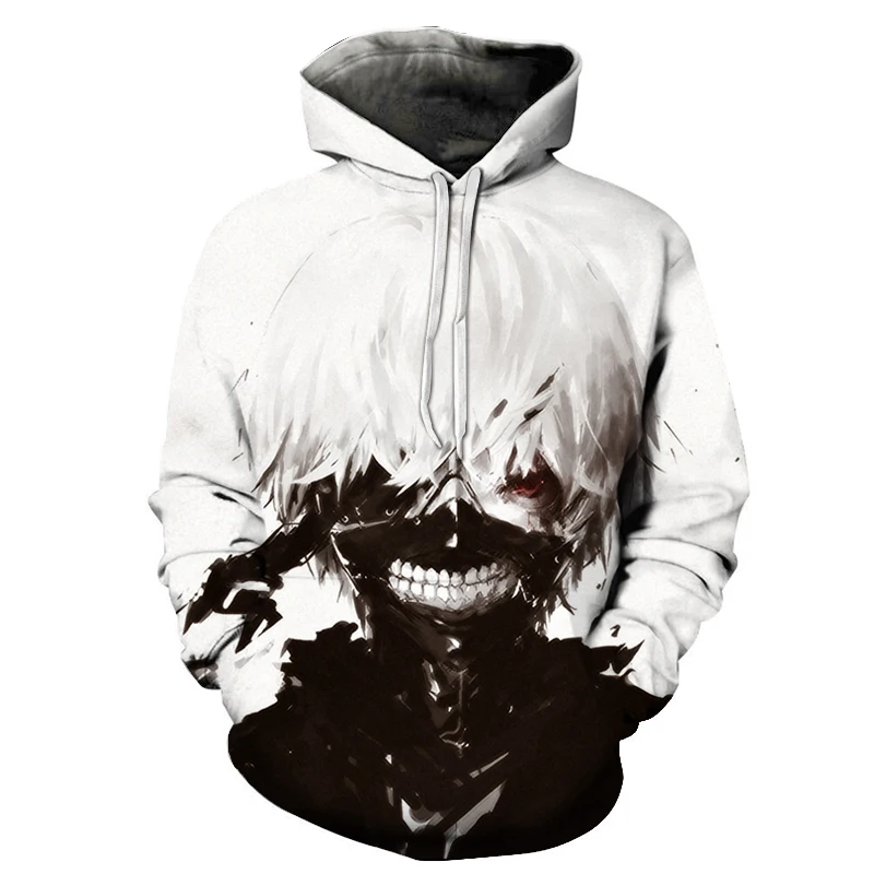 

2023 New Hot Sale Tokyo Ghoul Hoodies Mens Hooded Pullovers Ken Kaneki Printed Male Hoody 3d Printing Hooded Sweatshirts